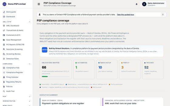 PSP compliance coverage screenshot
