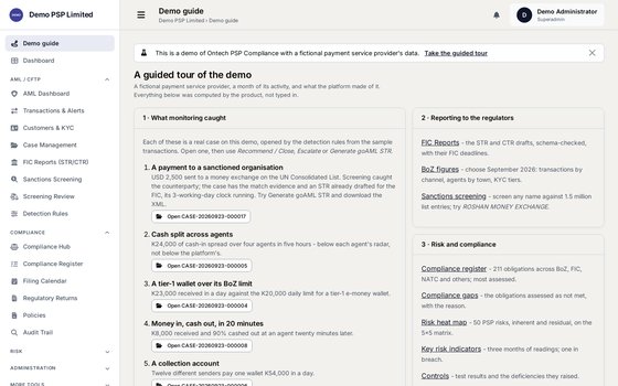 Demo guide screenshot